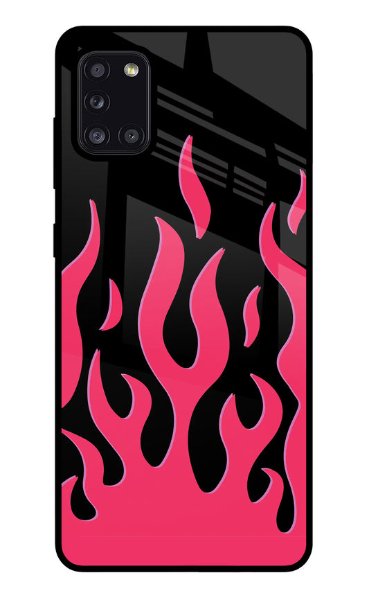 Fire Flames Samsung A31 Glass Case