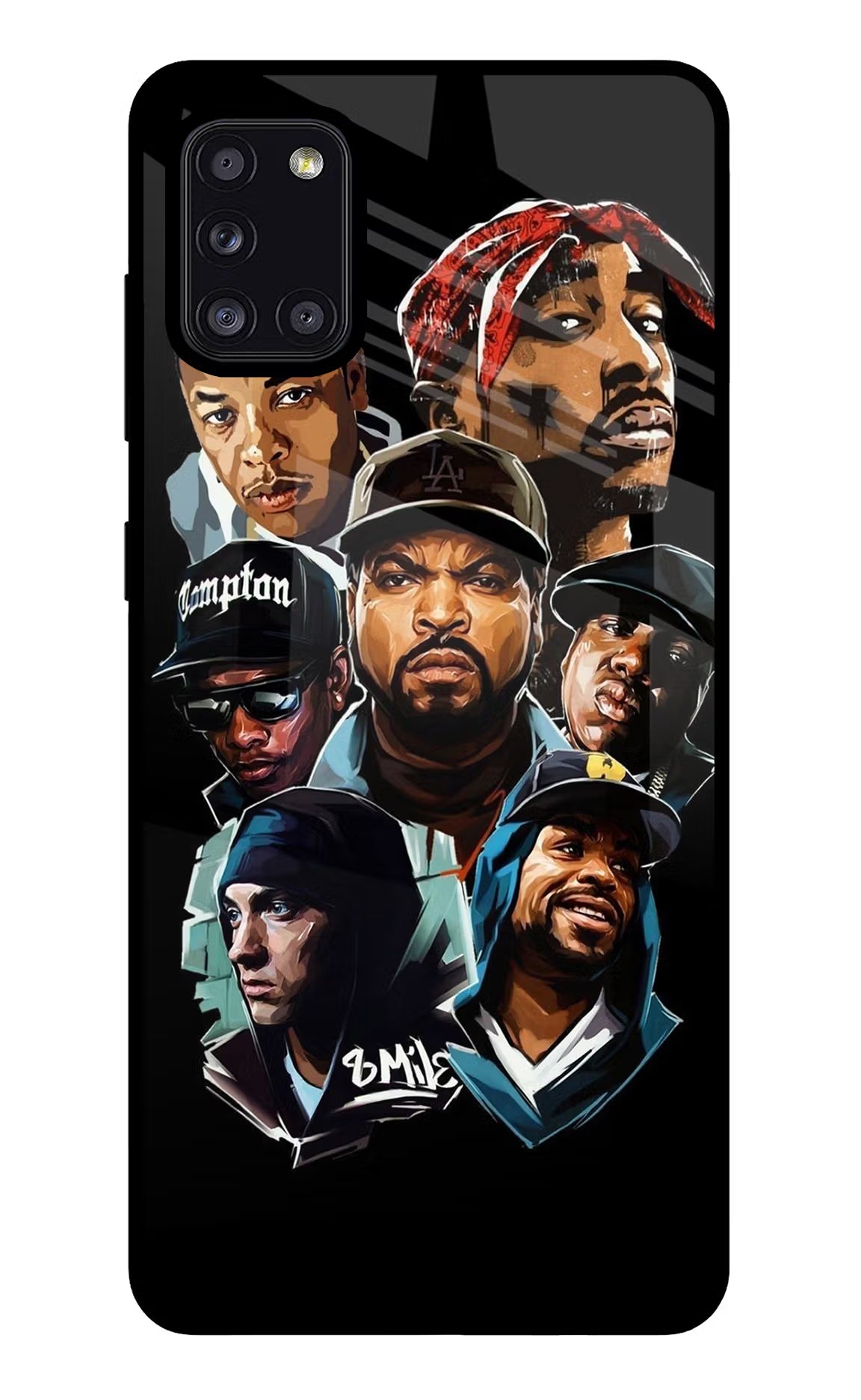 Rappers Samsung A31 Glass Case