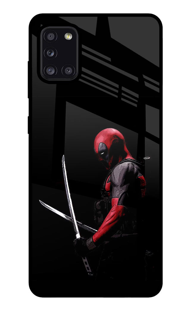 Deadpool Samsung A31 Glass Case