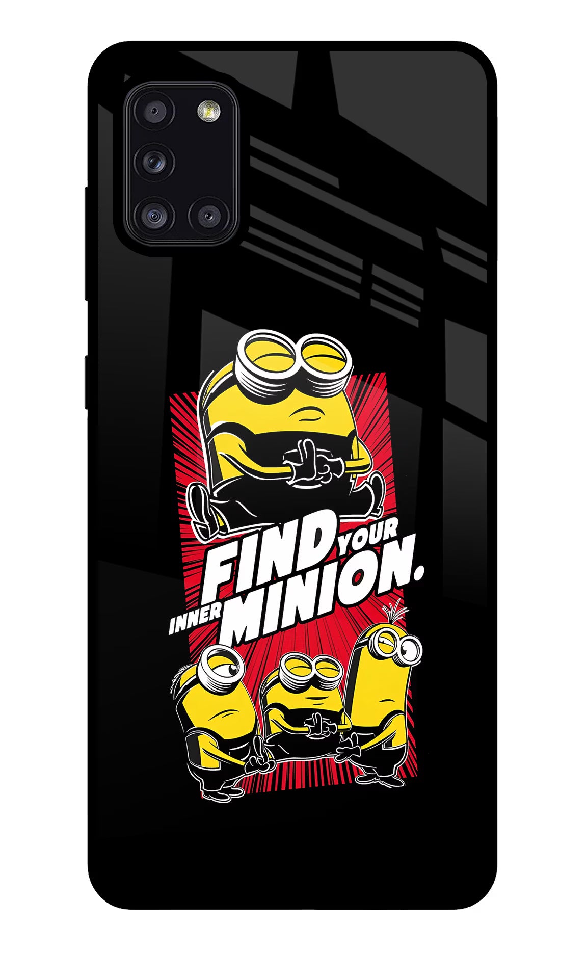 Find your inner Minion Samsung A31 Glass Case