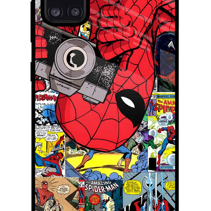 Spider Man Samsung A31 Glass Case Back Cover by Casekaro