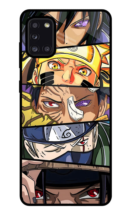 Naruto Character Samsung A31 Glass Case