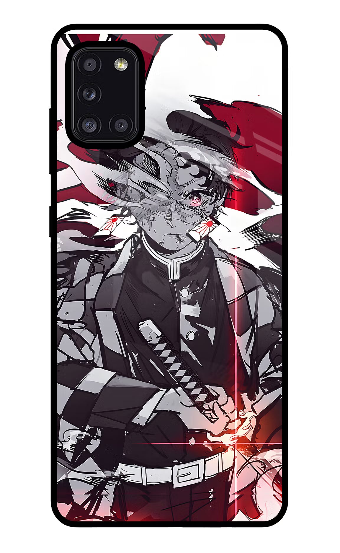 Demon Slayer Samsung A31 Glass Case Back Cover by Casekaro