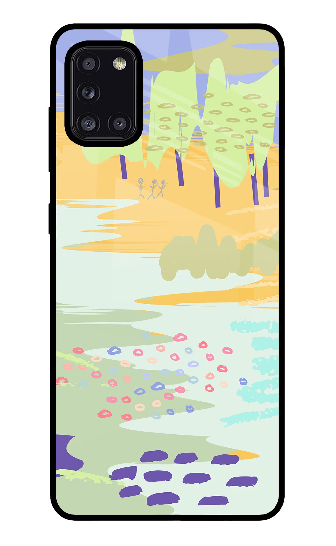 Scenery Samsung A31 Glass Case Back Cover by Casekaro