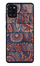 African Culture Design Samsung A31 Glass Case