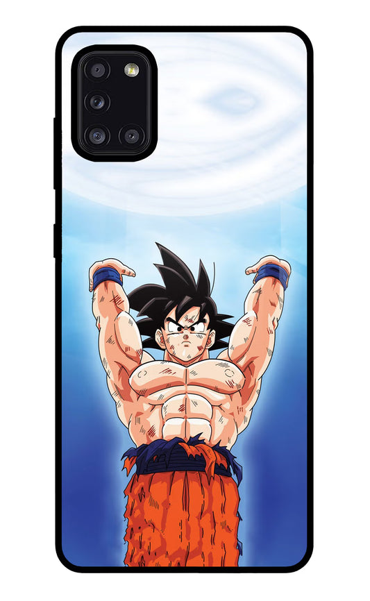 Goku Power Samsung A31 Glass Case