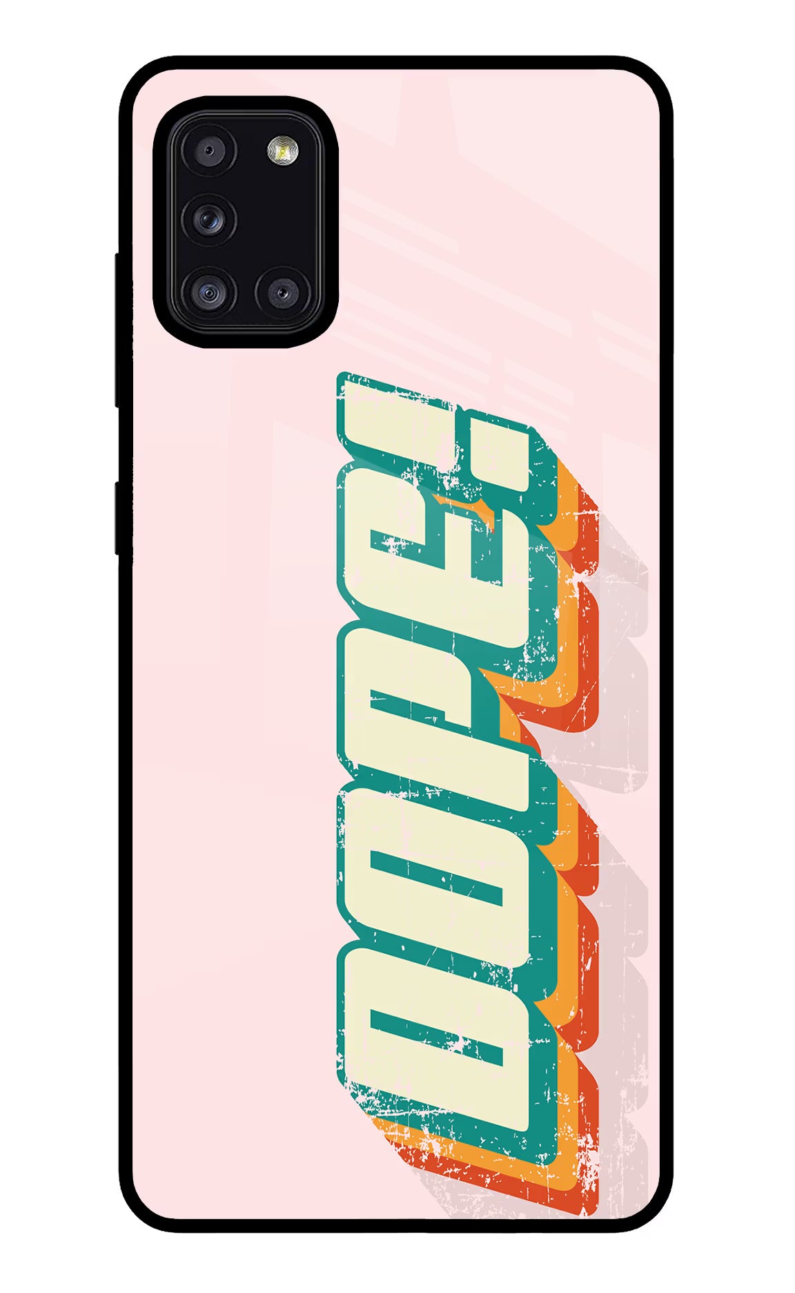 Dope Samsung A31 Glass Case Back Cover by Casekaro