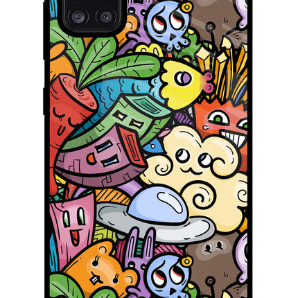 Veggie Doodle Samsung A31 Glass Case