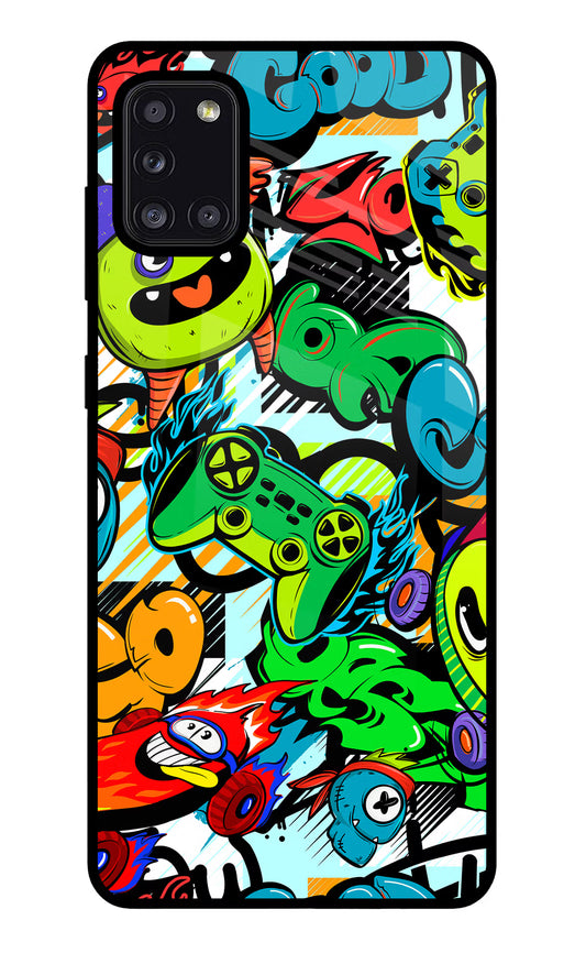 Game Doodle Samsung A31 Glass Case