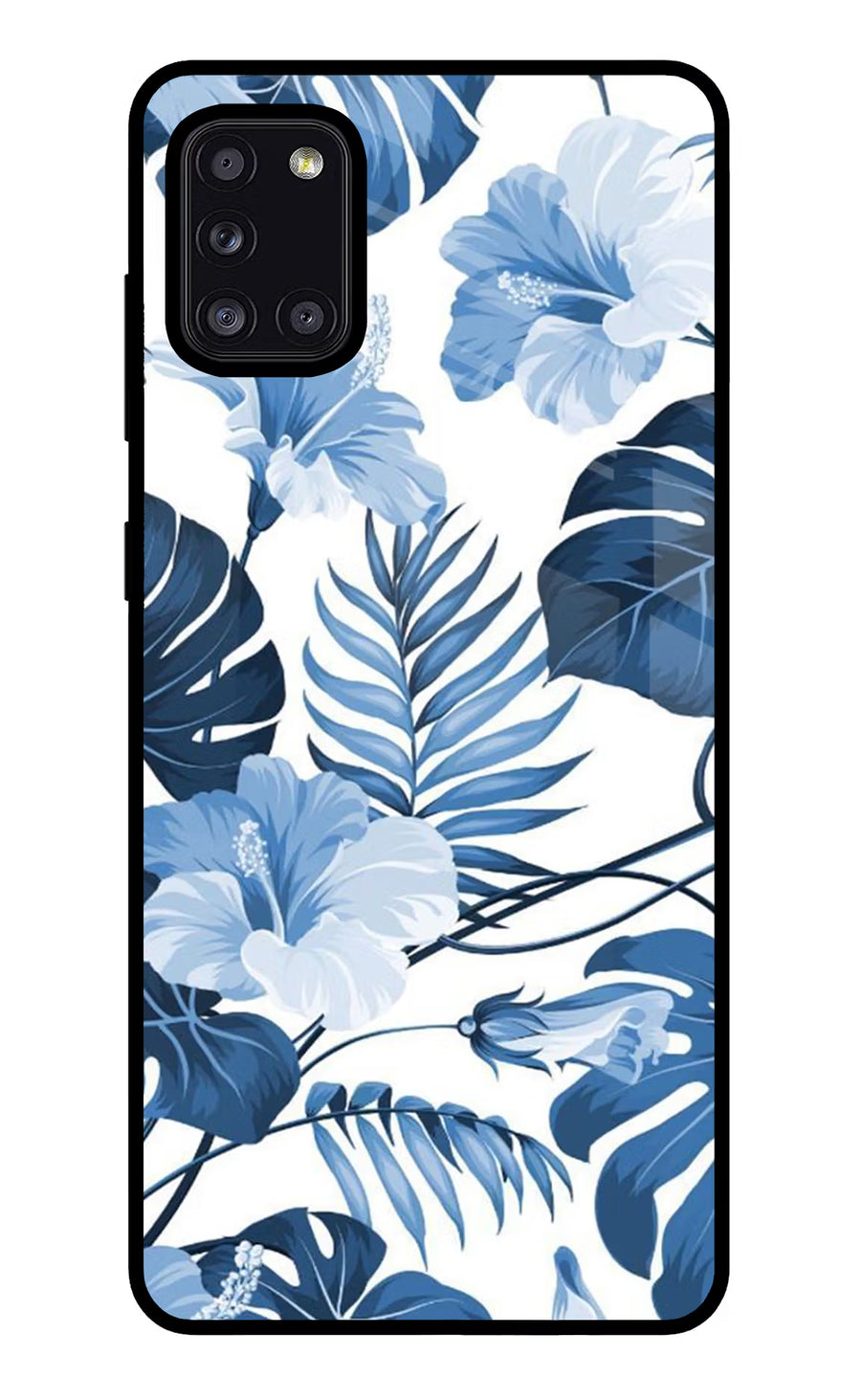 Fabric Art Samsung A31 Back Cover, Glass case