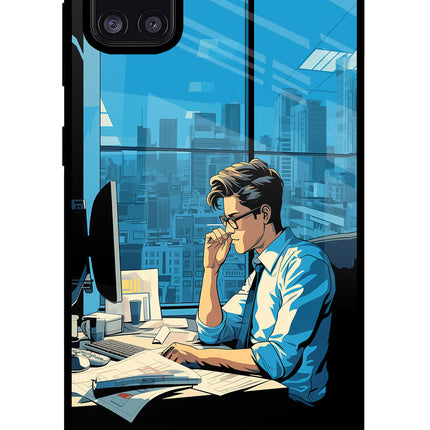 Focused Hustler (AI Generated) Samsung A31 Glass Case
