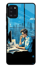 Focused Hustler (AI Generated) Samsung A31 Glass Case