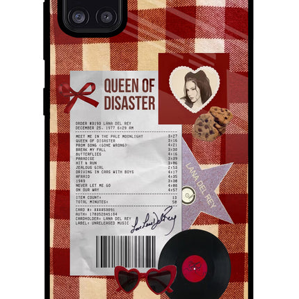Queen of Disaster Samsung A31 Glass Case
