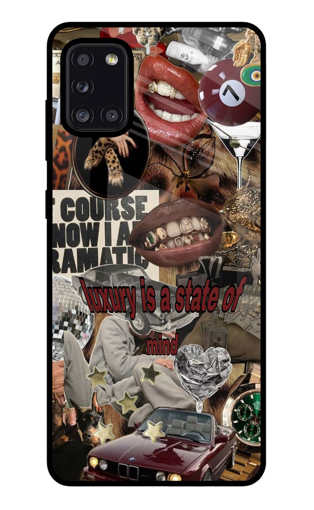 Luxury Samsung A31 Glass Case