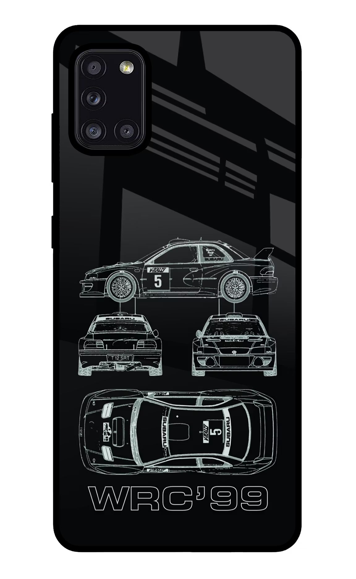 WRC'99 Samsung A31 Glass Case Back Cover by Casekaro