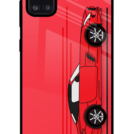 Red Velocity Samsung A31 Glass Case