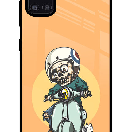Undead Biker Samsung A31 Glass Case