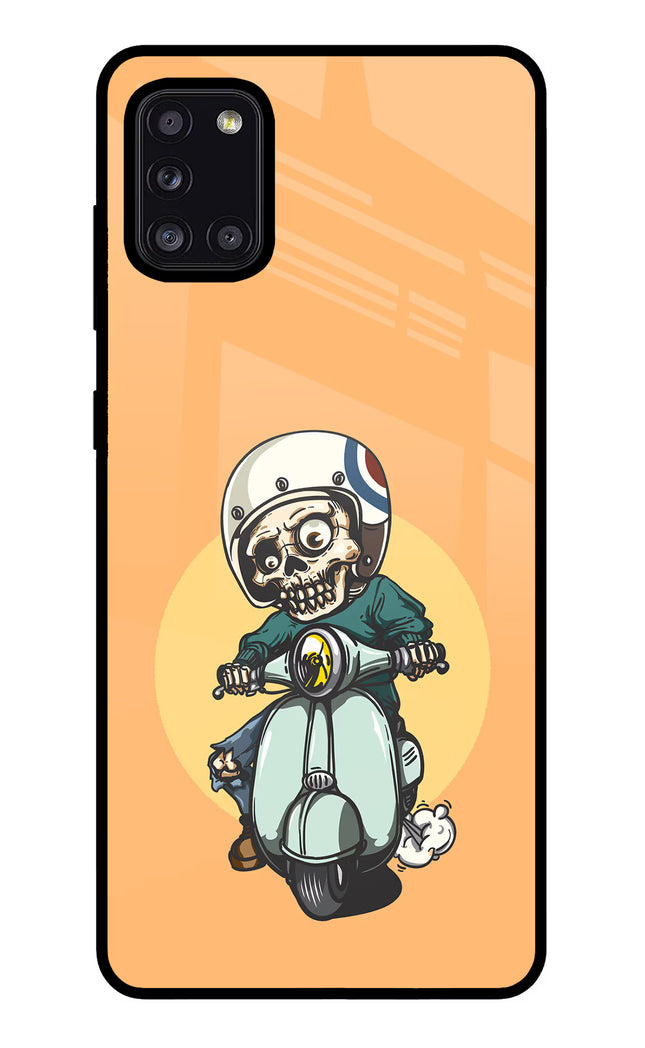 Undead Biker Samsung A31 Glass Case