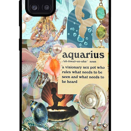 Aquarius Zodiac Samsung A31 Glass Case