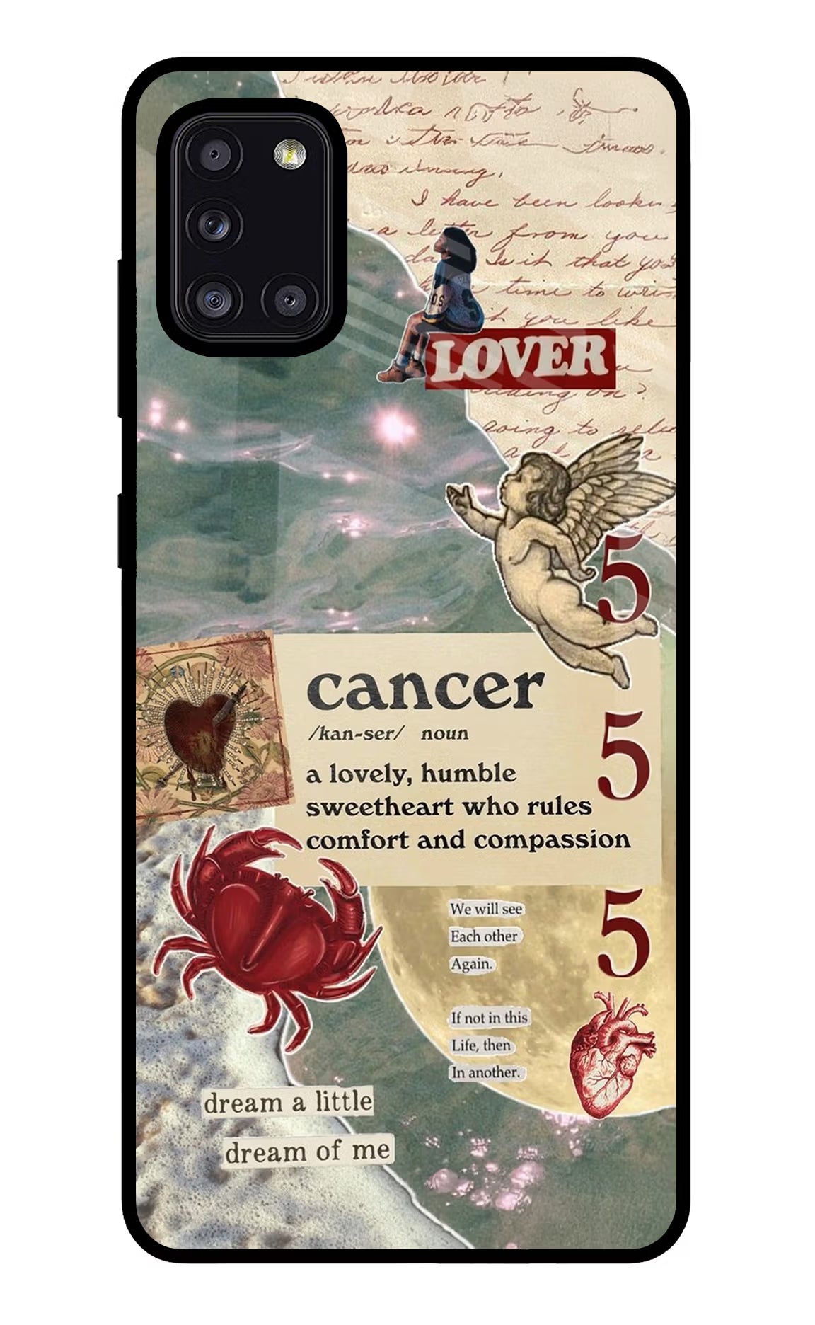 Cancer Zodiac Samsung A31 Glass Case