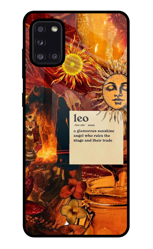 Leo Zodiac Samsung A31 Glass Case