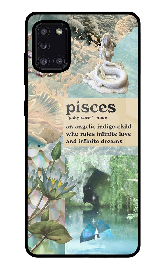 Pisces Zodiac Samsung A31 Glass Case