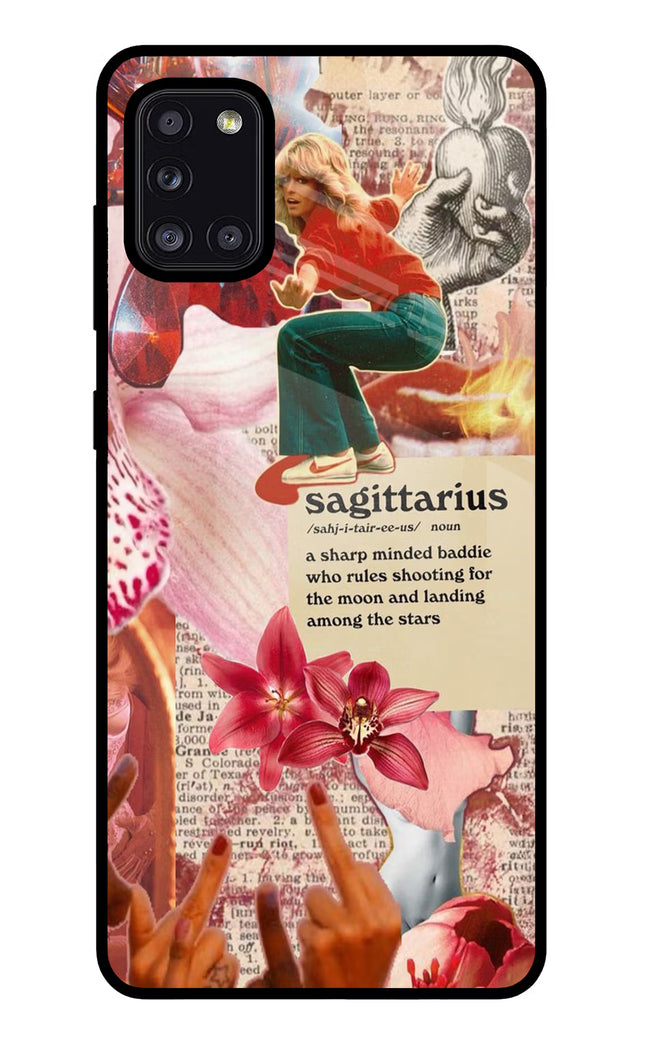 Sagittarius Zodiac Samsung A31 Glass Case