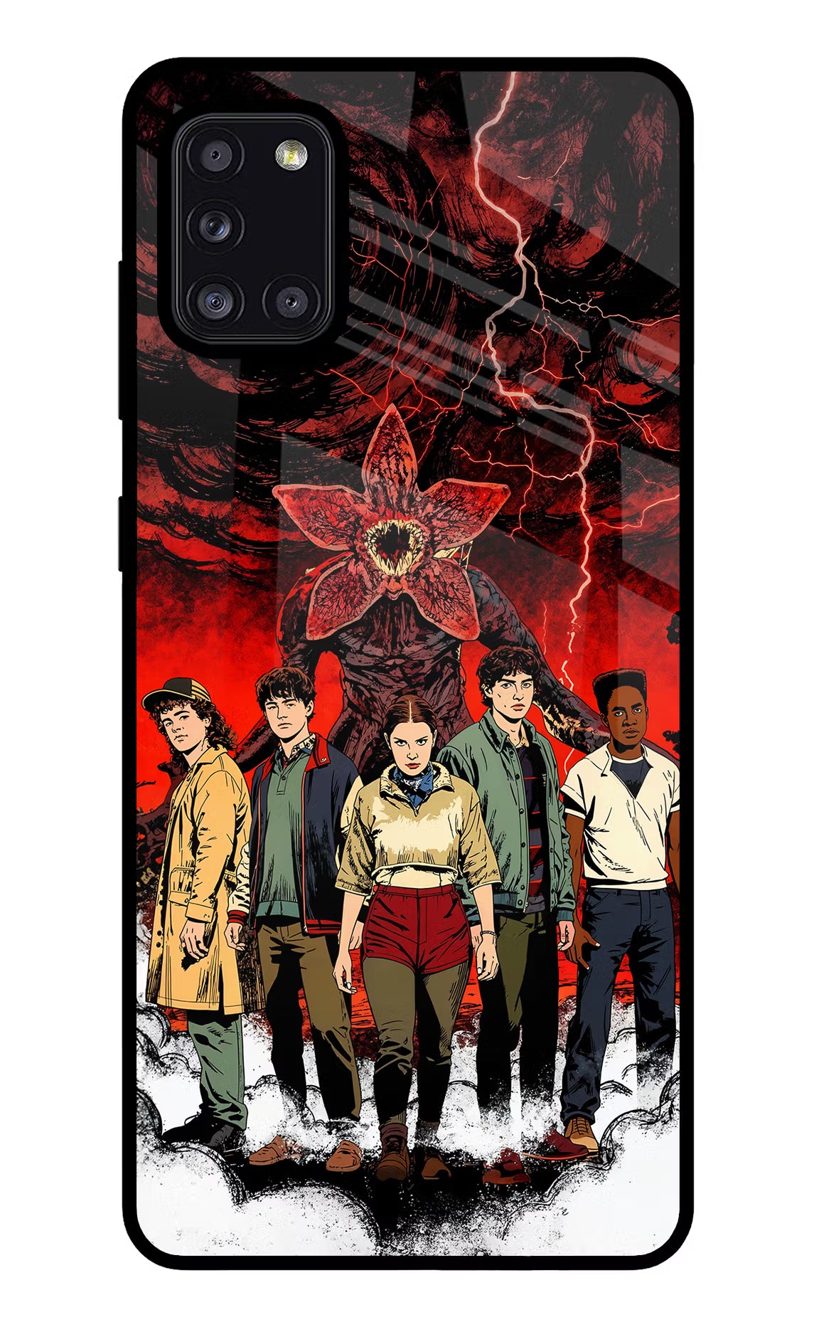 Ordinary Things Characters Samsung A31 Glass Case Back Cover by Casekaro