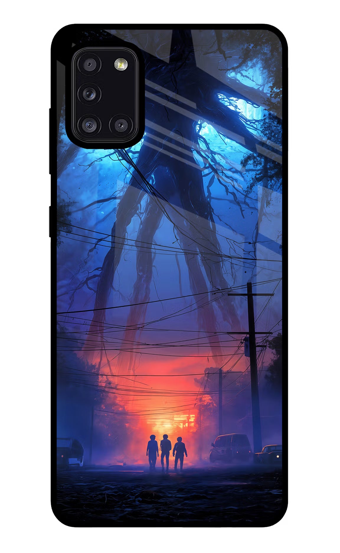 Ordinary Things Shadow Samsung A31 Glass Case Back Cover by Casekaro