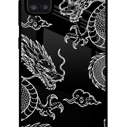 Twin Dragons Samsung A31 Glass Case