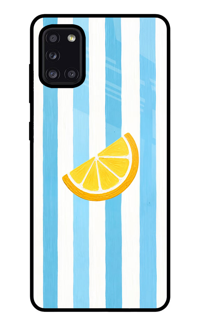 Summer Lemon Samsung A31 Glass Case
