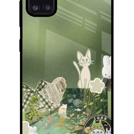 Aesthetic anime Samsung A31 Glass Case