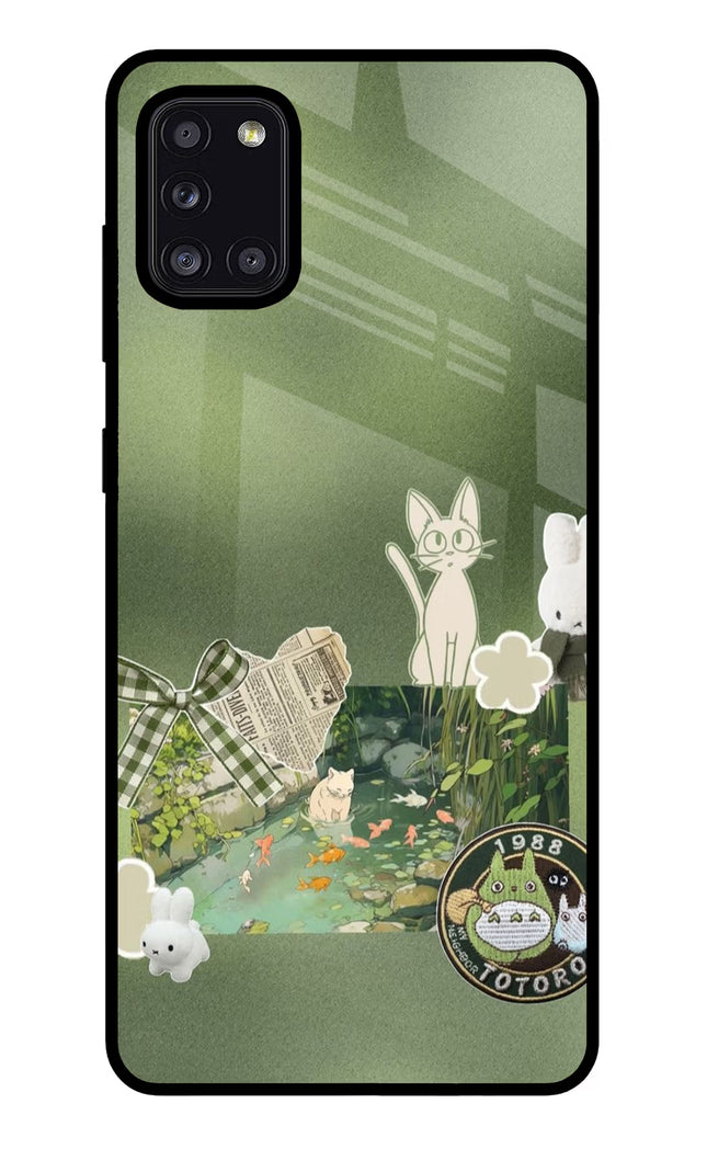 Aesthetic anime Samsung A31 Glass Case