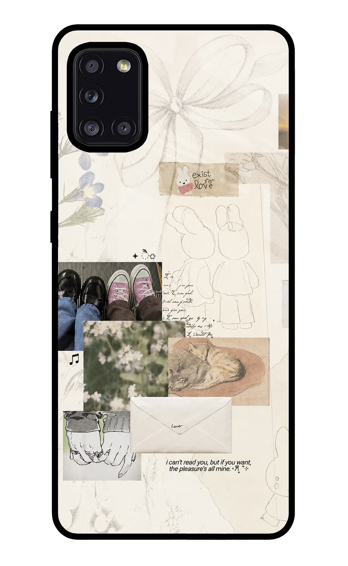 Soft Aesthetic Samsung A31 Glass Case
