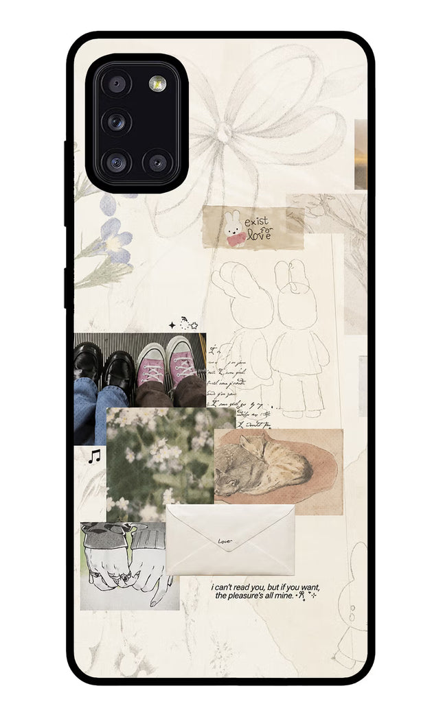 Soft Aesthetic Samsung A31 Glass Case