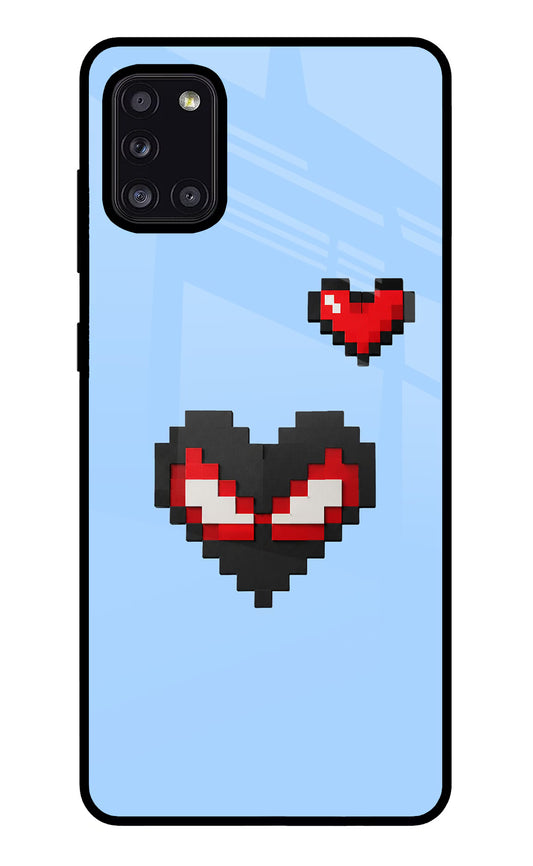 Peter Heart Samsung A31 Glass Case