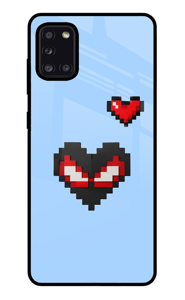 Peter Heart Samsung A31 Glass Case