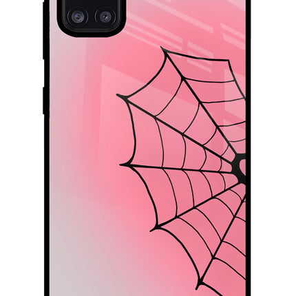 Pink Web Samsung A31 Glass Case