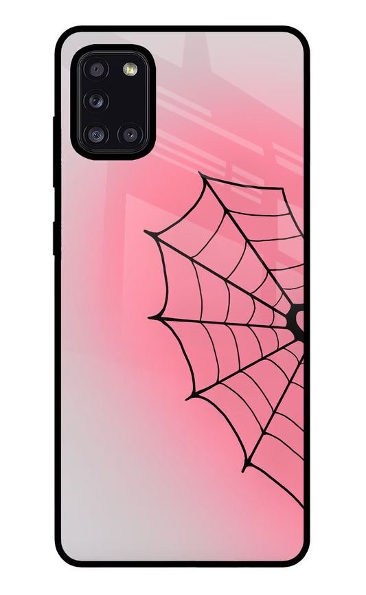 Pink Web Samsung A31 Glass Case