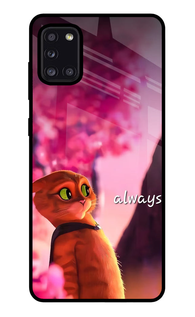 Always Cat Samsung A31 Glass Case