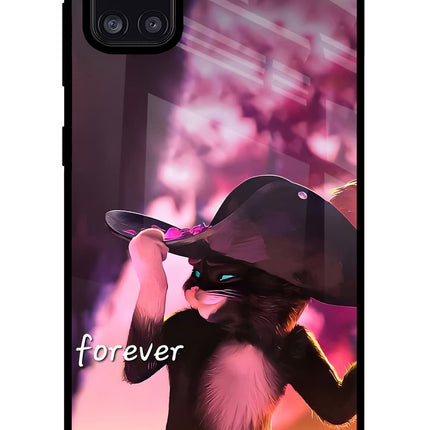 Forever Cat Samsung A31 Glass Case