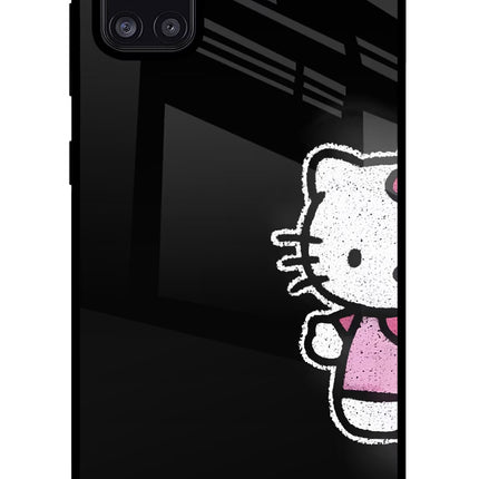 Kitty Charm Samsung A31 Glass Case