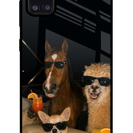 Party Squad Samsung A31 Glass Case