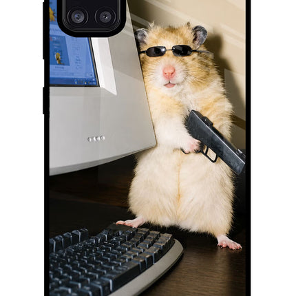 Hacker Hamster Samsung A31 Glass Case
