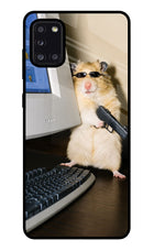Hacker Hamster Samsung A31 Glass Case