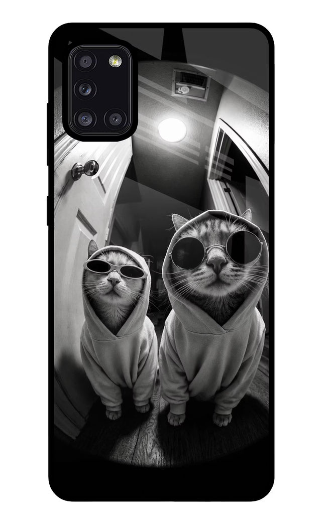 Hood Cats Samsung A31 Glass Case