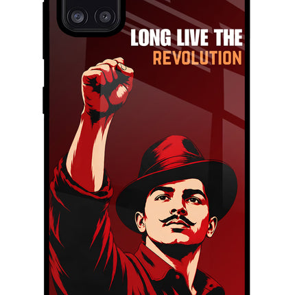Bhagat Singh Revolution Samsung A31 Glass Case