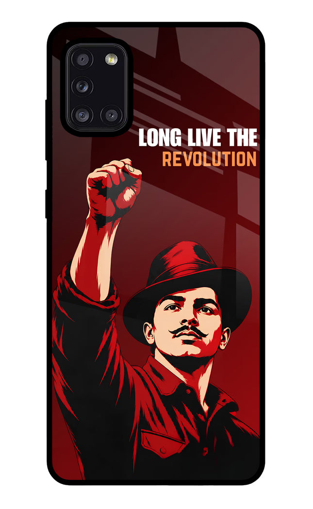 Bhagat Singh Revolution Samsung A31 Glass Case