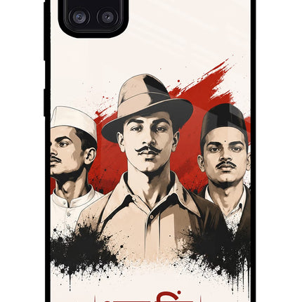 Bhagat Singh Trio Samsung A31 Glass Case