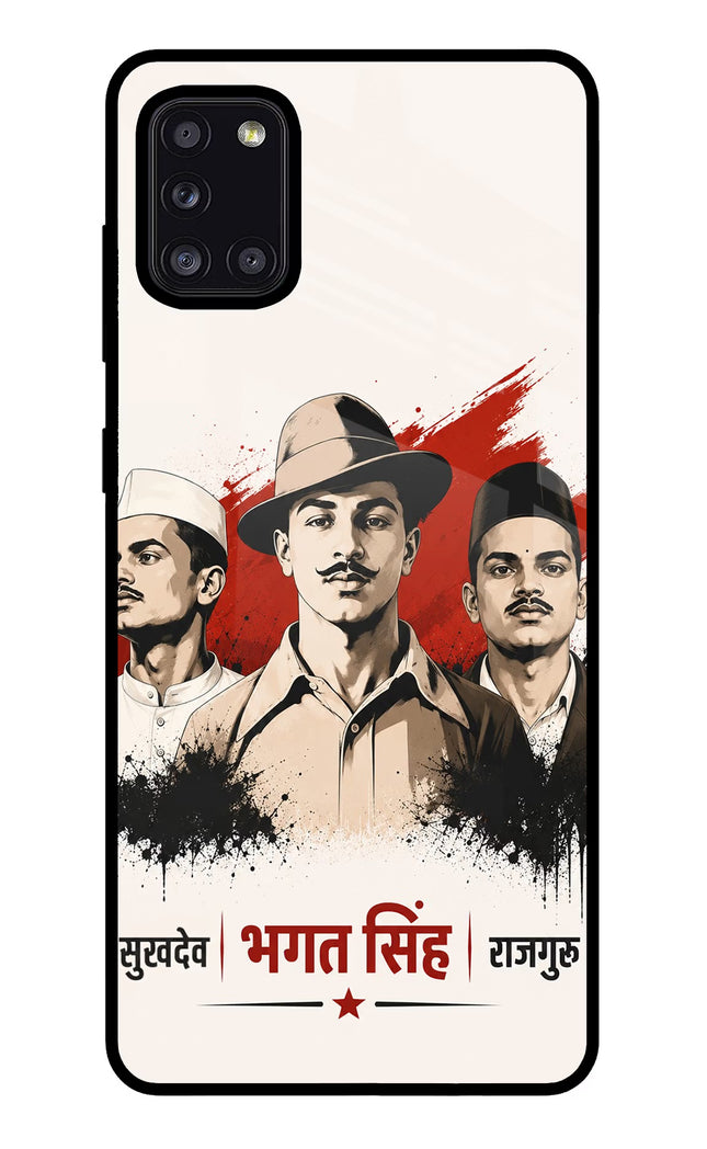 Bhagat Singh Trio Samsung A31 Glass Case